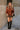 Palmer Rust Eyelet Zip-Up Top- full body view