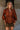 Palmer Rust Eyelet Zip-Up Top- front top view