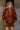 Palmer Rust Eyelet Zip-Up Top- front top view