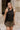 Madelyn Black Satin & Gold Halter Tank- front view
