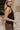 Madelyn Black Satin & Gold Halter Tank- side view