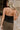 Madelyn Black Satin & Gold Halter Tank- close up back view