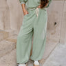 Journey Light Sage Jogger Pants- front view