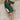 Lizzy Green Quarter-Zip Long Sleeve Mini Dress - full body front view