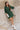 Lizzy Green Quarter-Zip Long Sleeve Mini Dress - full body front view