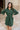 Lizzy Green Quarter-Zip Long Sleeve Mini Dress - front view