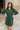 Lizzy Green Quarter-Zip Long Sleeve Mini Dress - front view