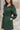Lizzy Green Quarter-Zip Long Sleeve Mini Dress - close frontal view