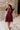 Jana Burgundy Eyelet Zip-Up Mini Dress - frontal view