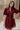 Jana Burgundy Eyelet Zip-Up Mini Dress - front view