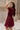 Jana Burgundy Eyelet Zip-Up Mini Dress - side view