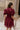 Jana Burgundy Eyelet Zip-Up Mini Dress -back view