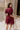 Jana Burgundy Eyelet Zip-Up Mini Dress - back/side view