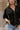 Brittany Black Zip-Up Flare Top - close front view