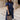 Lara Navy Short Sleeve Midi Dress - full body front view