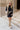 Bianca Navy Tiered Long Sleeve Mini Dress - full front view