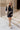 Bianca Navy Tiered Long Sleeve Mini Dress - full front view