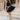 Bianca Navy Tiered Long Sleeve Mini Dress - full body front view
