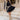 Bianca Navy Tiered Long Sleeve Mini Dress - full body front view