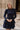 Bianca Navy Tiered Long Sleeve Mini Dress - front