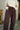 Gaby Dark Purple Barrel Leg Pants - close up  front view