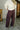 Gaby Dark Purple Barrel Leg Pants - back