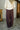 Gaby Dark Purple Barrel Leg Pants -back view