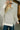Emery Cream Striped Mock Neck Top -  front