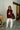 Wendy Dark Red Skiing Goose Sweater - full body front view
