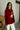 Wendy Dark Red Skiing Goose Sweater - frontal side view
