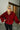 Lizzie Red Sherpa Zip-Up Jacket - front view