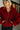 Lizzie Red Sherpa Zip-Up Jacket - close front view