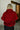 Lizzie Red Sherpa Zip-Up Jacket - back