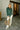 Lenna Green Quarter-Button Pullover - full body front view