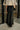 Anya Black Satin Midi Skirt - lower body back view