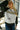 Phoebe Grey Striped Zip-Front Sweater - frontal view