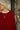 Candice Red Button Detail Poncho - close up of shoulder details