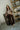 Aubree Brown Striped Knit Top- full body front view