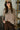 Aubree Brown Striped Knit Top - close front view