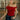 Auden Red Asymmetric Off-The-Shoulder Top - front view