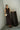 Penelope Plum Polka Dot Maxi Dress - full body view