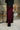 Leilani Burgundy Satin & Lace Midi Skirt - Detailed front view