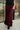 Leilani Burgundy Satin & Lace Midi Skirt - Front view