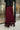 Leilani Burgundy Satin & Lace Midi Skirt - back view