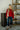Carter Red Pocket Sweater - full body front view