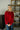 Carter Red Pocket Sweater - upper body front view