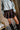 Gia Brown Faux-Suede Skort - front view