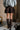 Gia Brown Faux-Suede Skort - back view