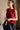 Ellie Red Satin & Lace Tank Top - frontal view
