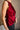 Ellie Red Satin & Lace Tank Top - close up side view